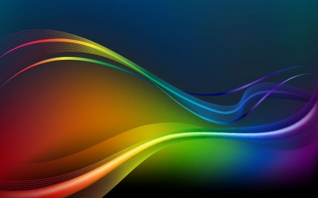 Rainbow Waves - abstract, waves, colors, rainbow