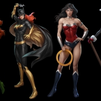 Poison Ivy, Bagirl, Wonder Woman and Harley Quinn