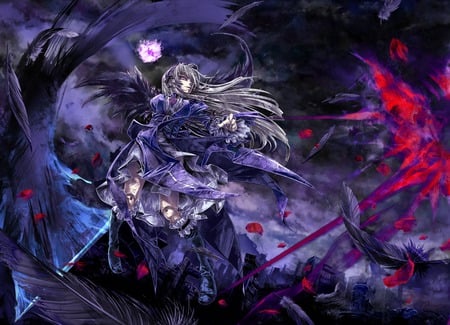 Evil suigintou - rozen maiden, living doll, anime, suigintou