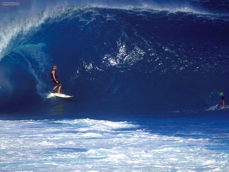 Surfing at Pipeline Hawaii - pipeline, surfing, sports, ocean, hawaii, waves