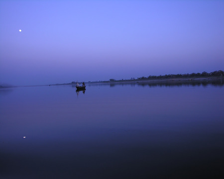 Moon lake - nature, abstract, blues, photography, fantasy, landscapes