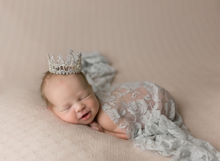 Little princess - princess, sleep, girl, baby, child, crown, copil, cute