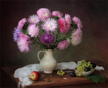 Still Life - vase, table, flower, still life