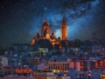 Paris under stars