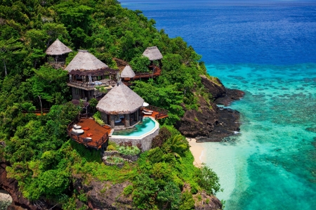 Laucala island - water, summer, blue, fiji, green, sea, vara, laucala island