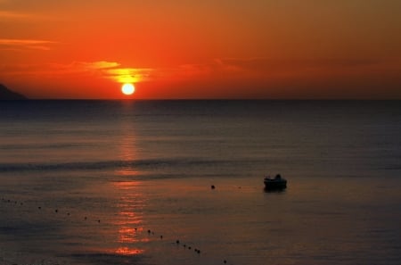 Our Sun - amazing, sunset, sea, sun