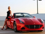 red convertible Ferrari