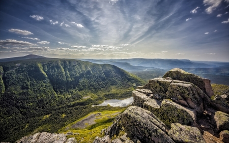 Mountains and Valley - landscape, valley, mountains, nature