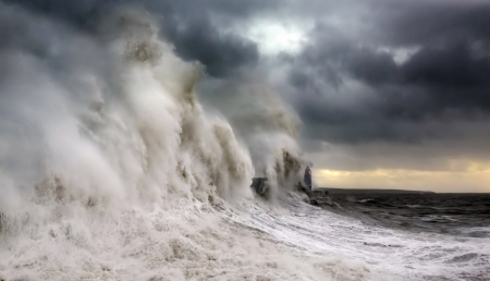 When the sea gets angry - amazing, cloud, wave, storm