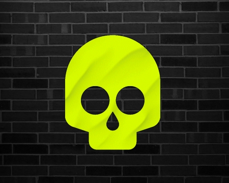 Dead - gizzzi, yellow, brick, dead, labrano, wall, skull