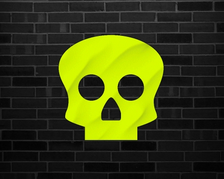 Death - gizzzi, yellow, brick, death, labrano, wall, skull