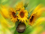 Sunflowers in a vase