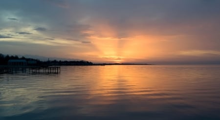 Amazing Sunset - wonderful, sunset, ocean, beach