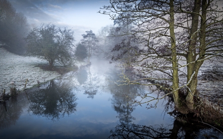 Winter Lake - snow, winter, nature, lakes