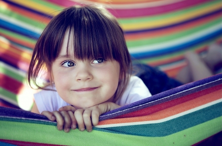 :) - face, girl, vara, hammock, summer, child, copil, cute