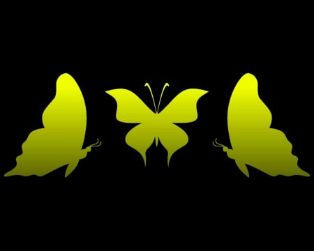 Butterfly yellow - black, gizzzi, yellow, butterfly, labrano