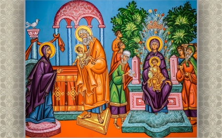 Presentation of Christ - jesus, baby, mary, icon, simeon, temple, virgin