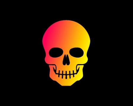 pink yellow skull - skull, labrano, gizzzi, yellow, pink, black