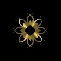 abstract gold flower