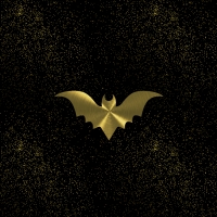 bat golden night sky