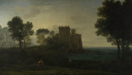 Le Chateau Enchante - claude lorrain, pictura, painting, art, castle