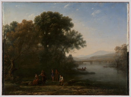 â™¥ - painting, people, claude lorrain, water, pictura, tree