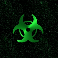 biohazard green night sky