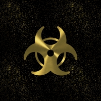 biohazard gold night sky