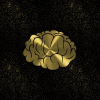 brain gold night sky