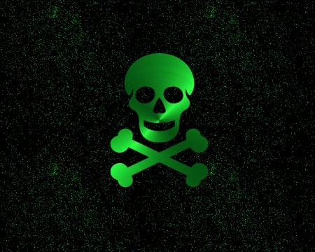 skull green night sky - skull, labrano, night sky, gizzzi, green, black