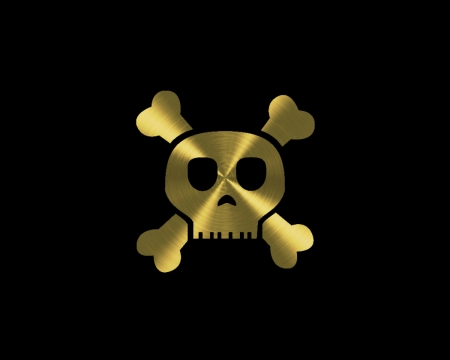 gold skull - black, gizzzi, gold, golden, labrano, skull