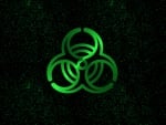 biohazard green night sky