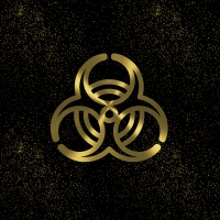 biohazard gold night sky