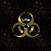 biohazard gold night sky