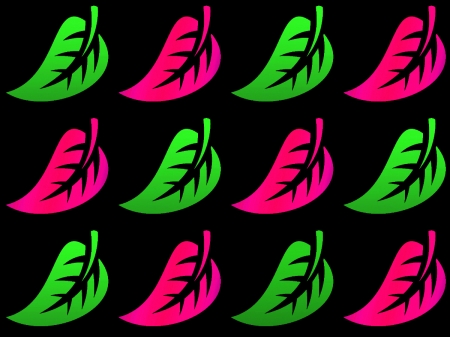 Falling leaf - black, gizzzi, green, lime, falling leaf, labrano, leaf, pink