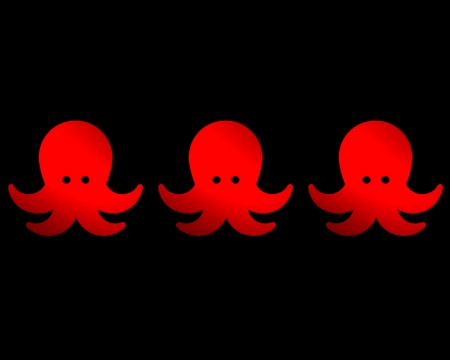 octopus - labrano, gizzzi, red, octopus, black