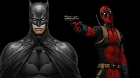 Deadpool Wallpaper - Batman Turns His Back - anime, bruce wayne, deviantart, clipart, 1920x1080 only, deadpool, dc comics, marvel, hd wallpaper, batman, cartoons, desktop background, fanpop, fan art, gotham city