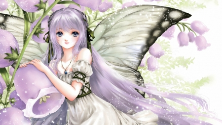 Fairy - girl, pink, secret, anime, green, shiitake, fairy, manga