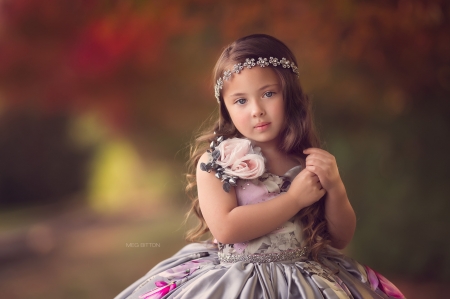 Little princess - dress, girl, little, princess, copil, flower, pink, child