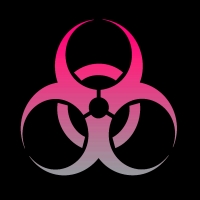 biohazard pink grey