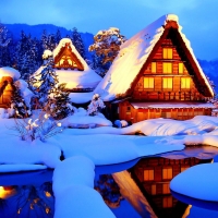 Winter Cabin Relections