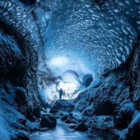 Icy Glacier Cave