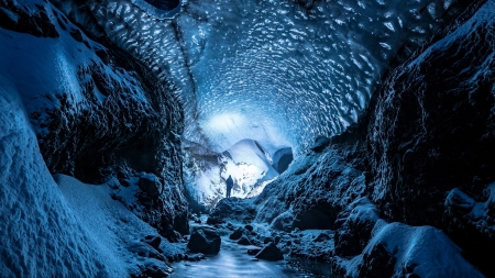 Icy Glacier Cave - glaciers, nature, ice, caves