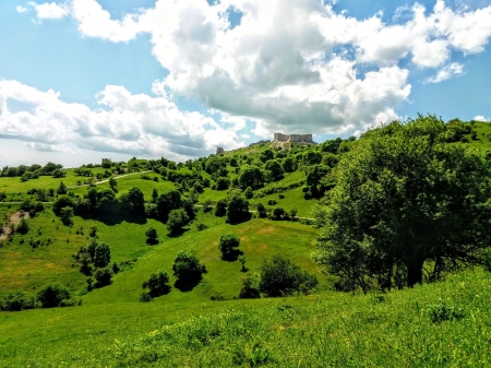 castle Artana in spring - kosovo, mountain, castle, beautiful