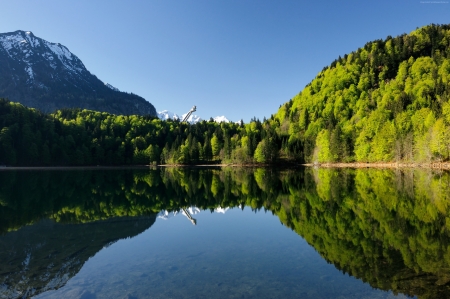 Summer Dreams in Oberstdorf,Germany - nature, lake, trees, forest, reflection, mountains, oberstdorf, germany