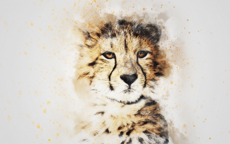 Leopard - cute, leopard, animal, art