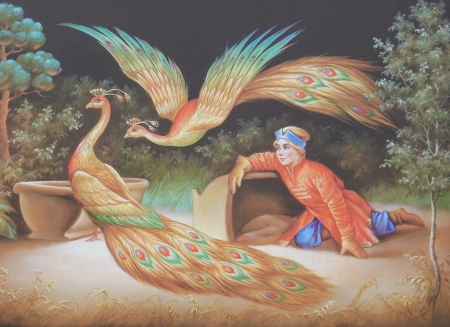 Catching the Magical Bird - story, pasare maiastra, tale, ivan, man, child, boy, prince, fantasy, sofrino, art