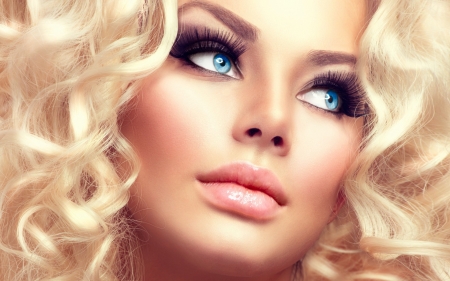 Beauty - anna subbotina, face, model, blonde, blue eyes, girl, woman