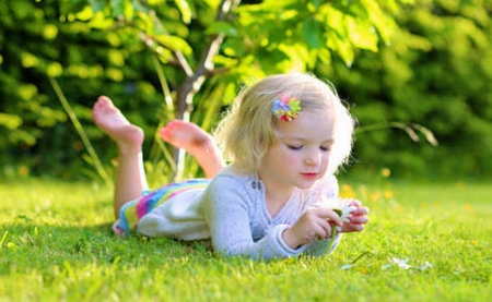 Little Girl - childhood, park, summer, playing, outdoor