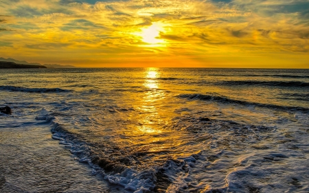 Sunset - beach, sunset, sea, sun